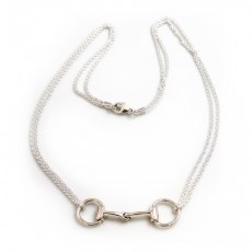 HiHo Silver Silver Double Chained Snaffle Necklace