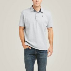 Ariat Mens Medal Polo - Heather Grey
