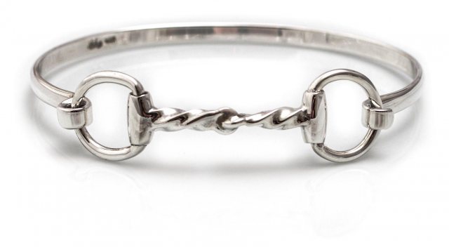 HiHo Silver HiHo Silver Exclusive Sterling Silver Twisted Snaffle Bangle