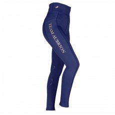 Shires Aubrion Team Winter Riding Tights - Navy