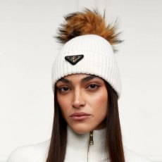 Holland Cooper Burghley Bobble Hat - Cream