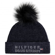 Tommy Hilfiger Rib-Knit Pom Pom Beanie - Desert Sky