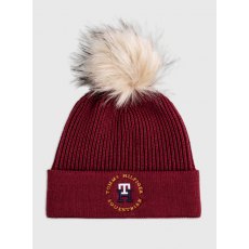 Tommy Hilfiger Vancouver Pom Pom Beanie - Rouge