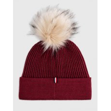 Tommy Hilfiger Vancouver Pom Pom Beanie - Rouge