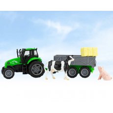 Breyer Farms Tractor & Tag A Long Wagon