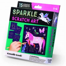 Hippychick Crocodile Creek Scratch Art - Unicorn