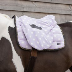 Supreme Products Ride On Dotty Fleece Saddle Cover - Lavish Lilac