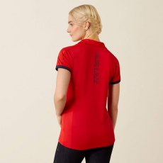 Ariat Bandera 1/4 Zip Polo - Red