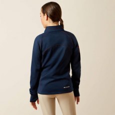 Ariat Youth Tek Team 1/2 Zip - Navy Heather