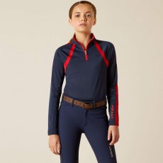 Ariat Youth Sunstopper 3.0 Baselayer - Navy Team