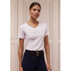 Holland Cooper Training V-Neck Tee - Blush