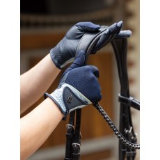 LeMieux Pro Mesh Gloves - Navy/Aqua