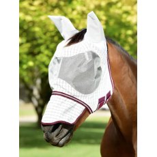 Weatherbeeta Hybrid Seasons Fly Mask - White/Maroon Weatherbeeta Hybrid Seasons Fly Mask - White/Maroon