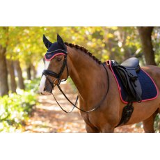 LeMieux Classic Fly Hood - Navy/Cranberry LeMieux Classic Fly Hood - Navy/Cranberry