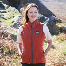 Ridgeline Womens Kodiak Fleece Gilet - Russet Ridgeline Womens Kodiak Fleece Gilet - Russet