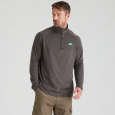Ridgeline Mens Baseline Zip Top - Light Bark Marl Ridgeline Mens Baseline Zip Top - Light Bark Marl