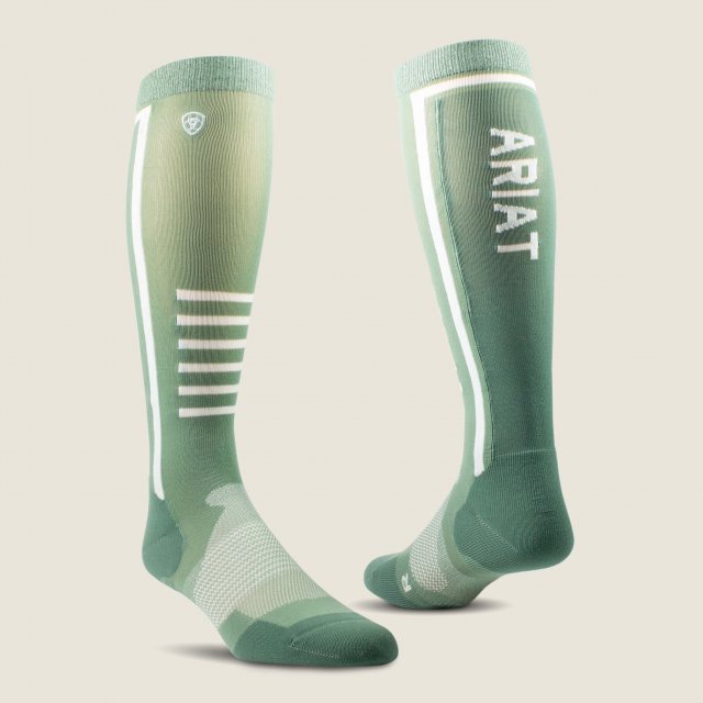 Ariat Ariat Tek Slimline Performance Socks - Lily Pad/Duck Green