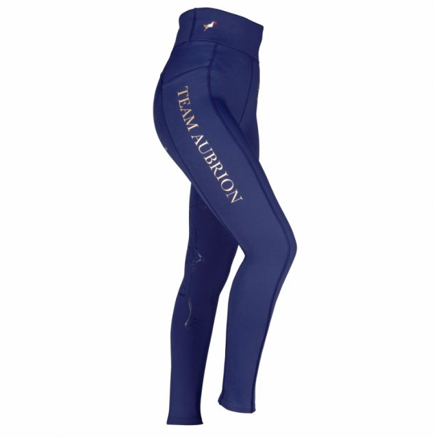 Shires Shires Aubrion Team Winter Riding Tights - Navy