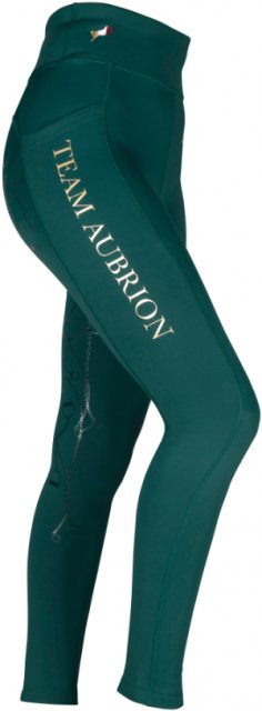 Shires Shires Aubrion Team Winter Riding Tights - Green