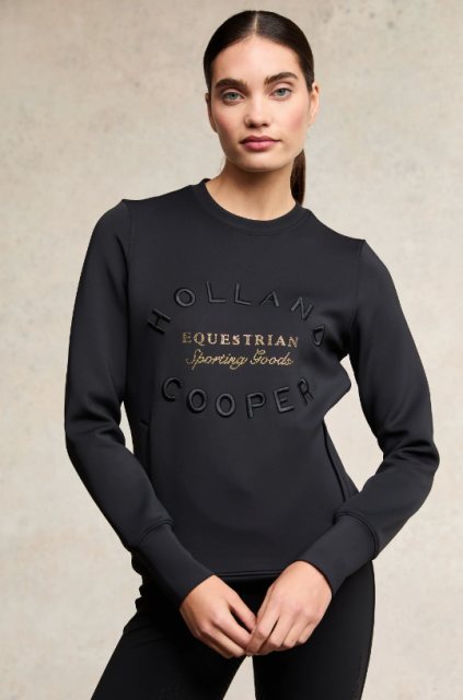 Holland Cooper Holland Cooper Crystal Crew Neck Sweat - Black