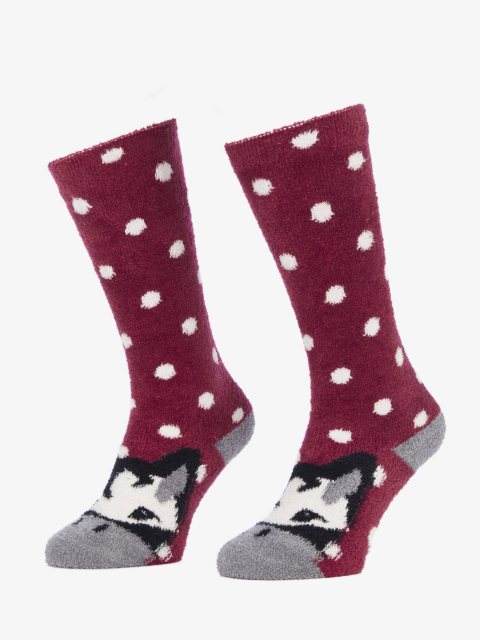 LeMieux LeMieux Junior Fluffy Character Socks - Razzle