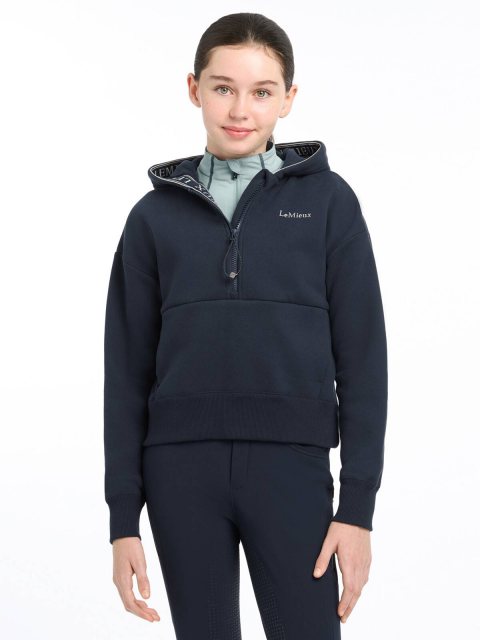 LeMieux LeMieux Young Rider Hettie Half Zip Hoodie - Navy