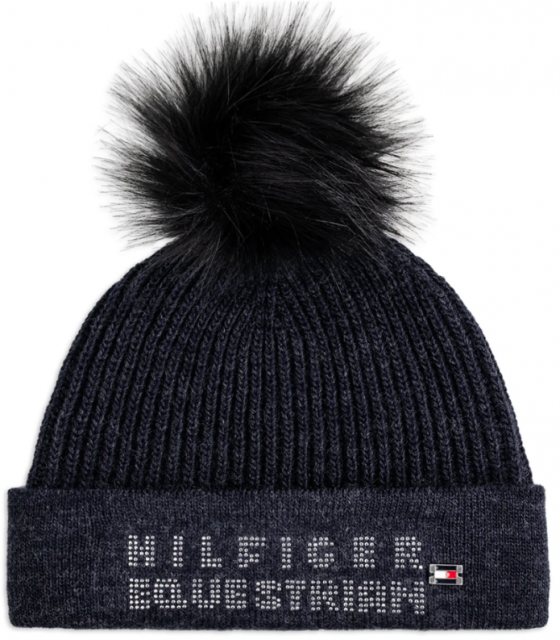 Tommy Hilfiger Tommy Hilfiger Rib-Knit Pom Pom Beanie - Desert Sky