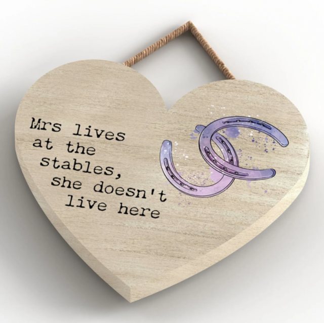 Platinum Agencies Ltd Lives At The Stables Heart Plaque