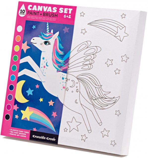 Hippychick Hippychick Crocodile Creek Canvas Sets - Unicorn