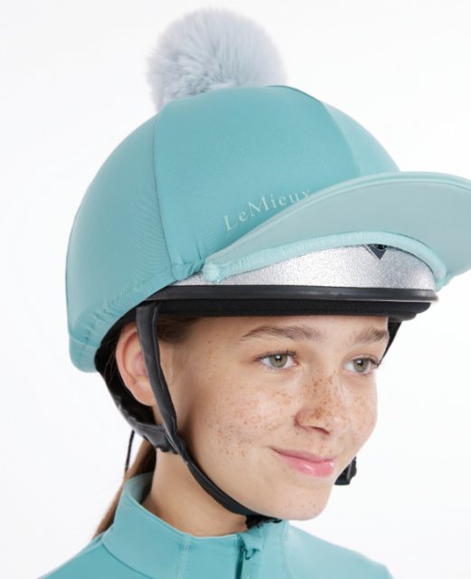 LeMieux LeMieux Pom Hat Silk - Lagoon/Aqua