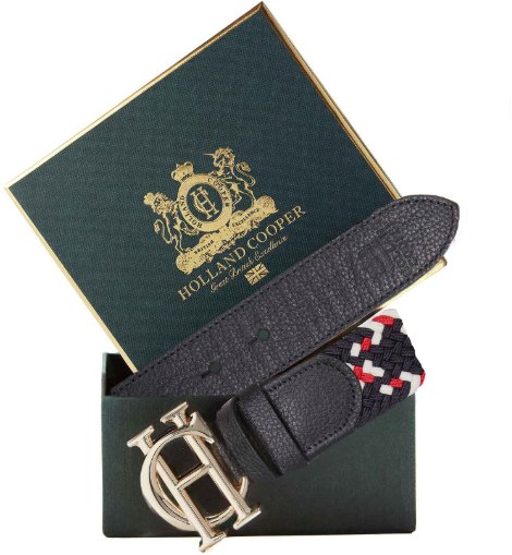 Holland Cooper Holland Cooper HC Heritage Belt - Navy Tricolour