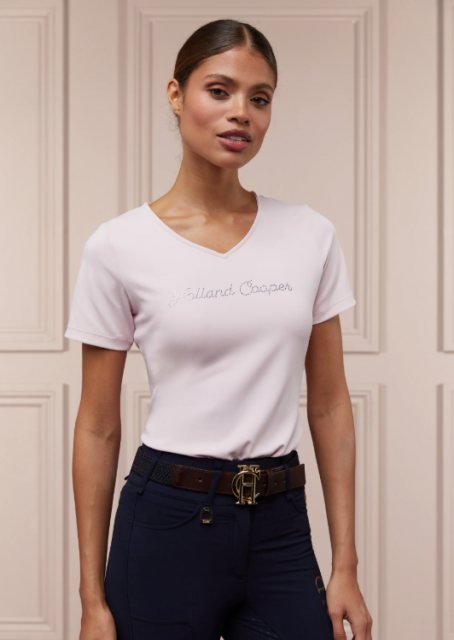 Holland Cooper Holland Cooper Training V-Neck Tee - Blush