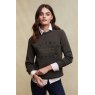 Holland Cooper Holland Cooper Crystal Crew Neck Sweat - Dark Olive